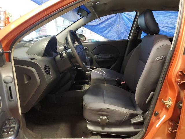 KL1TD66657B722506 - 2007 CHEVROLET AVEO BASE ORANGE photo 7