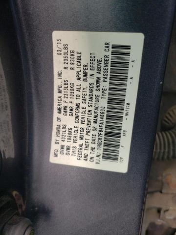 1HGCR2F84FA146630 - 2015 HONDA ACCORD EXL GRAY photo 13