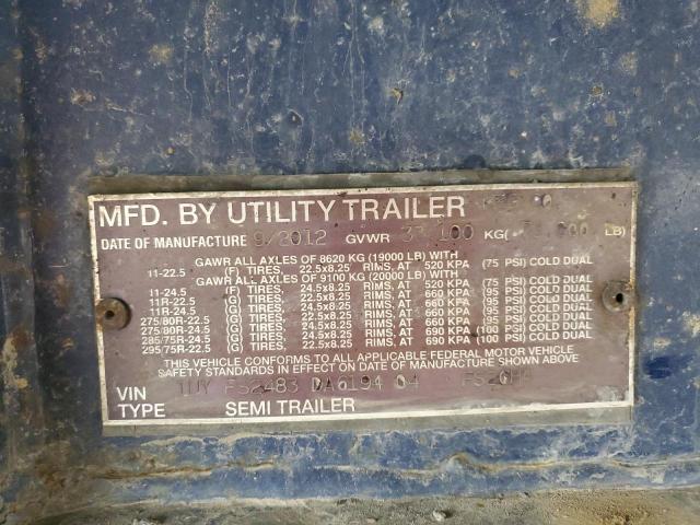 1UYFS2483DA619404 - 2013 UTILITY FLATBED TR GRAY photo 10