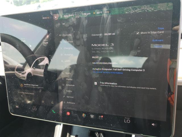 5YJ3E1EB0LF664934 - 2020 TESLA MODEL 3 Ağ foto 9