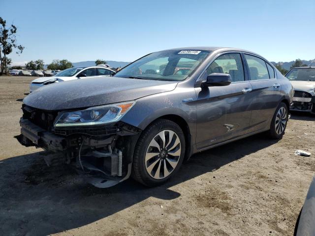 JHMCR6F34HC023040 - 2017 HONDA ACCORD HYBRID CHARCOAL photo 1