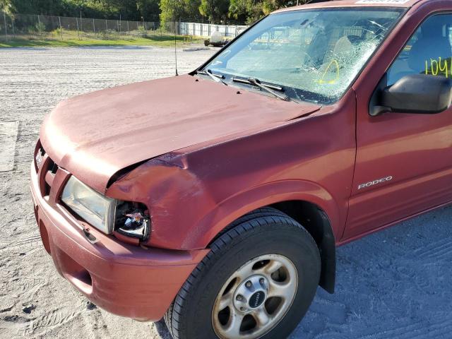 4S2CK58W444314654 - 2004 ISUZU RODEO S RED photo 9