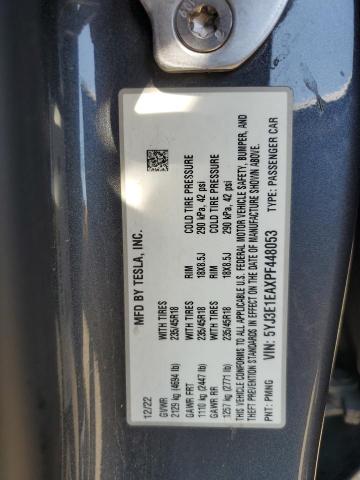 5YJ3E1EAXPF448053 - 2023 TESLA MODEL 3 灰色 照片 12