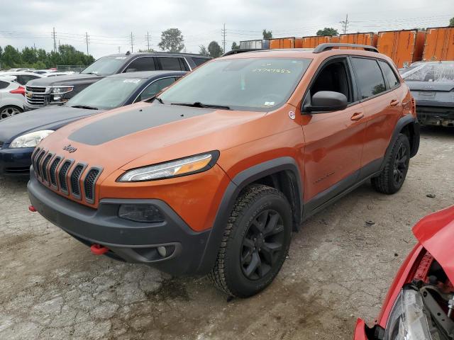 1C4PJMBS5EW254602 - 2014 JEEP CHEROKEE TRAILHAWK ORANGE photo 1