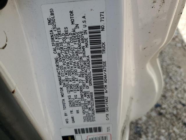 5TETU62N75Z118468 - 2005 TOYOTA TACOMA PRERUNNER ACCESS CAB WHITE photo 12