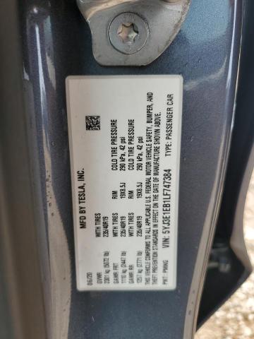 5YJ3E1EB1LF747384 - 2020 TESLA MODEL 3 CHARCOAL photo 13