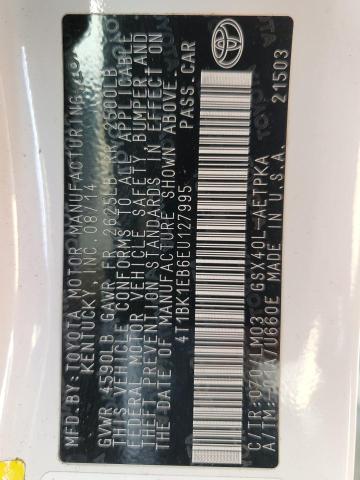 4T1BK1EB6EU127995 - 2014 TOYOTA AVALON BASE 白色 照片 13