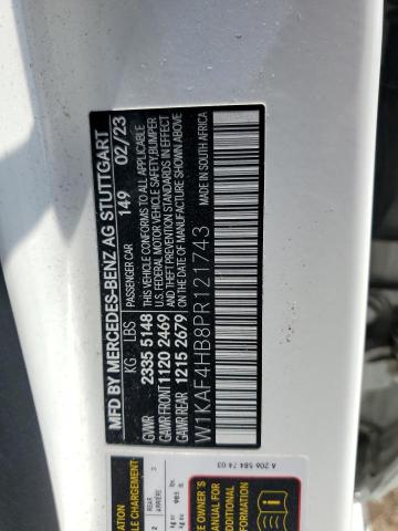 W1KAF4HB8PR121743 - 2023 MERCEDES-BENZ C 300 4MATIC WHITE photo 12