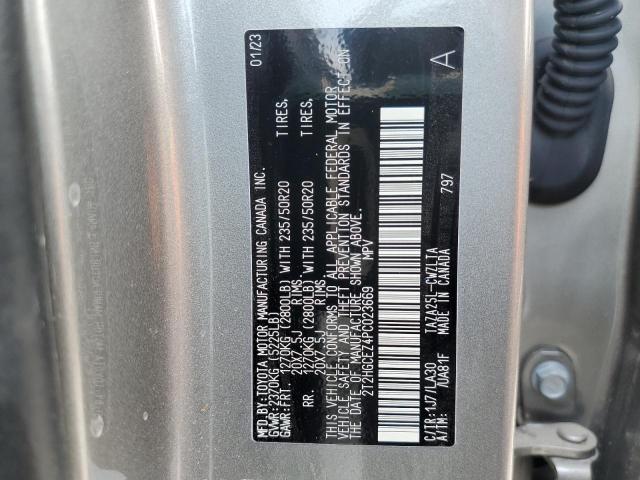 2T2HGCEZ4PC023669 - 2023 LEXUS NX 350 SILVER photo 13