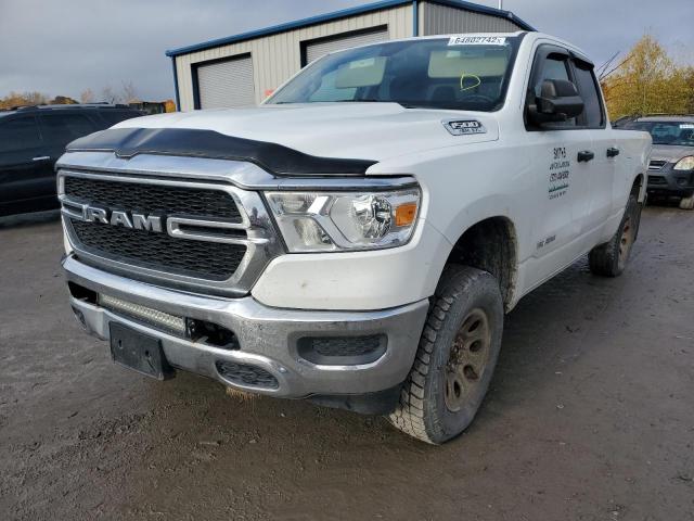 1C6SRFCT5KN592855 - 2019 RAM 1500 TRADESMAN WHITE photo 2