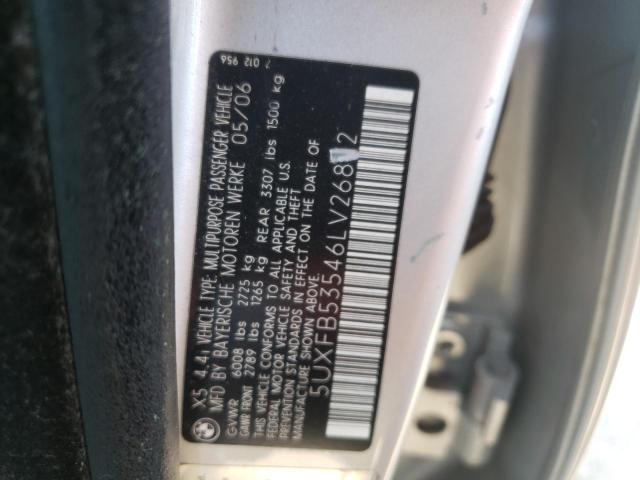 5UXFB53546LV26842 - 2006 BMW X5 4.4I GRAY photo 13