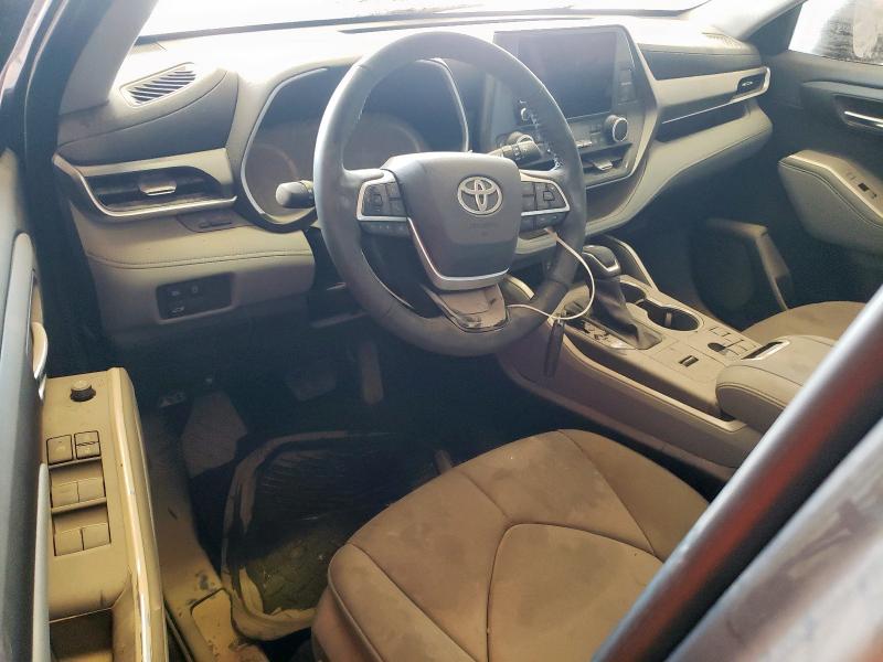 5TDKDRAH9RS543590 - 2024 TOYOTA HIGHLANDER LE فحمي صورة 8