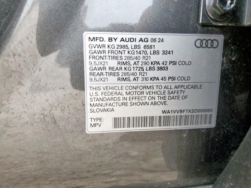 WA1VVBF7XSD008880 - 2025 AUDI Q7 PRESTIGE GRAY photo 14