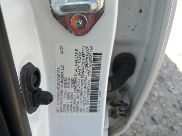 19XFC2F8XME003303 - 2021 HONDA CIVIC SPORT 白色 照片 12