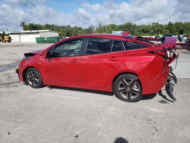 JTDKARFU0K3080728 - 2019 TOYOTA PRIUS RED photo 2