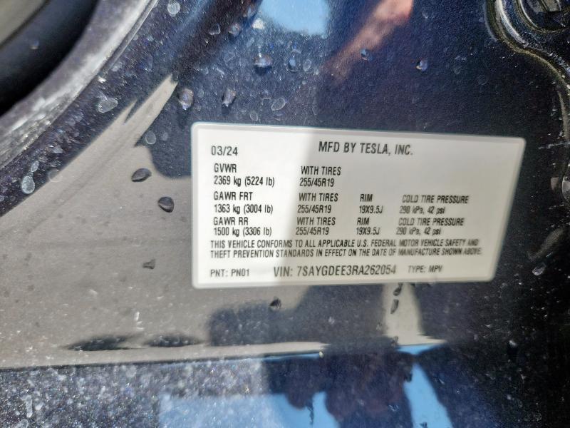 7SAYGDEE3RA262054 - 2024 TESLA MODEL Y GRAY photo 14