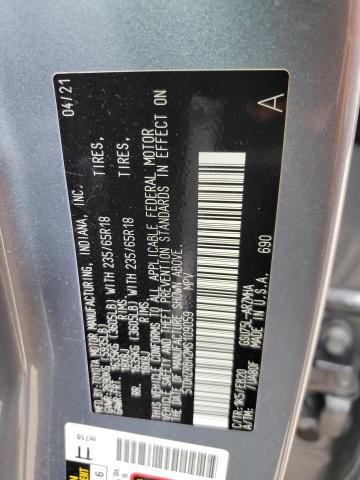 5TDHZRBH2MS109059 - 2021 TOYOTA HIGHLANDER XLE SILVER photo 14