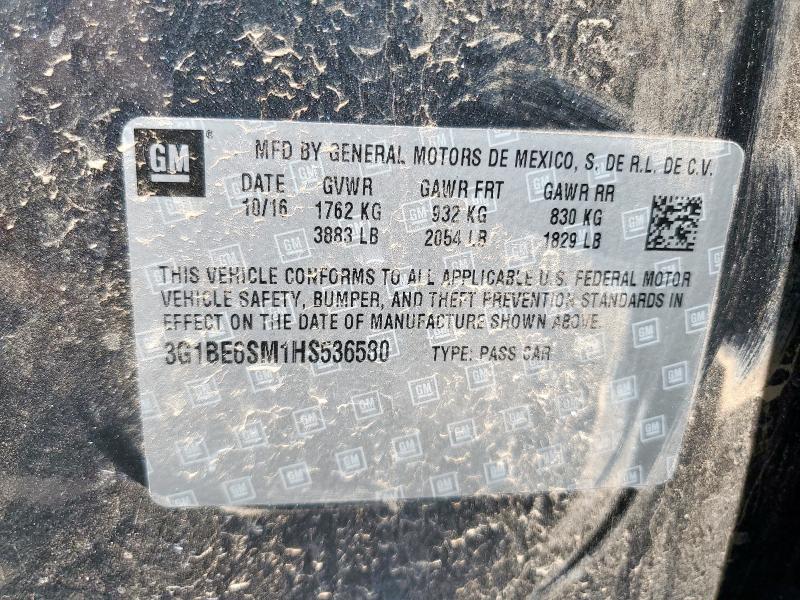 3G1BE6SM1HS536580 - 2017 CHEVROLET CRUZE LT 灰色 照片 12