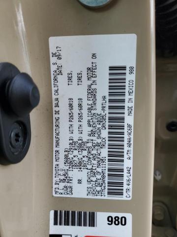 3TMGZ5AN8HM111951 - 2017 TOYOTA TACOMA DOUBLE CAB TAN photo 12
