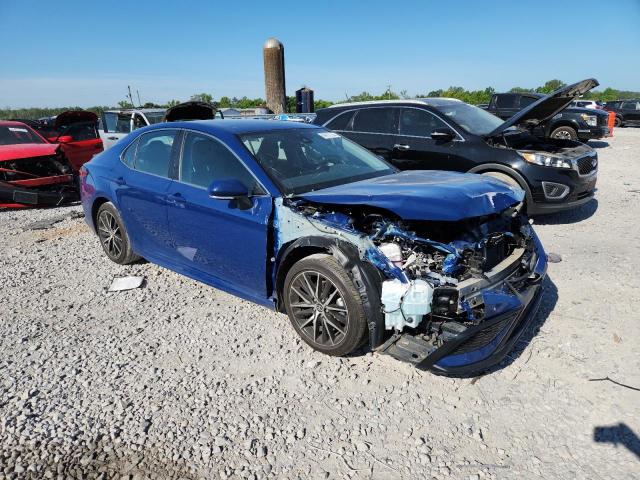 4T1G11AK5RU232970 - 2024 TOYOTA CAMRY SE NIGHT SHADE BLUE photo 4