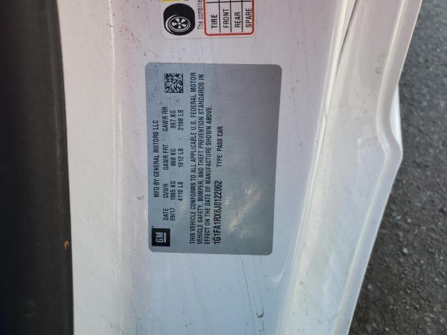 1G1FA1RX6J0122062 - 2018 CHEVROLET CAMARO LS WHITE photo 13