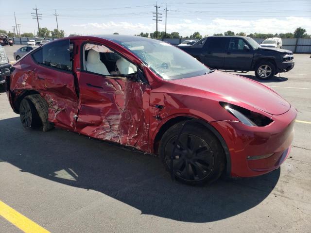 7SAYGDEE1SF250803 - 2025 TESLA MODEL Y RED photo 4