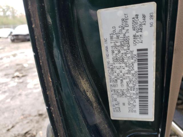 5TBBT44173S382936 - 2003 TOYOTA TUNDRA ACCESS CAB SR5 GREEN photo 10