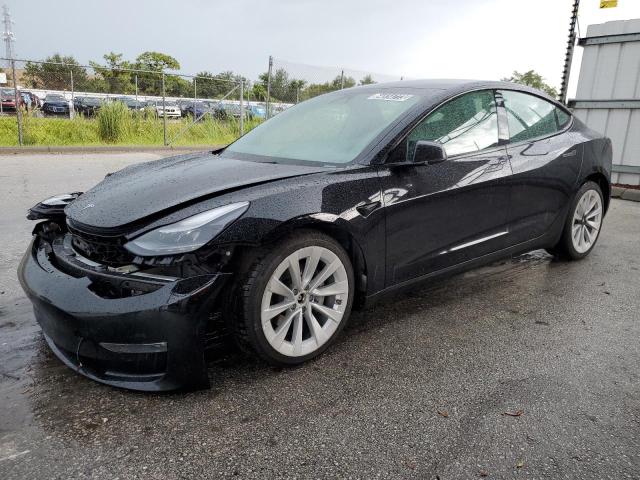 5YJ3E1EB0NF187442 - 2022 TESLA MODEL 3 BLACK photo 1