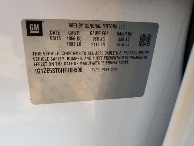 1G1ZE5ST6HF109500 - 2017 CHEVROLET MALIBU LT 白色 照片 13