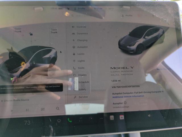 7SAYGDEEXSF292399 - 2025 TESLA MODEL Y GRAY photo 9