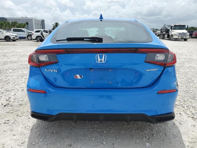 19XFL2H87NE005282 - 2022 HONDA CIVIC SPORT BLUE photo 6