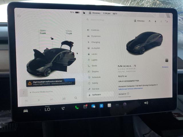 5YJ3E1EB9MF877155 - 2021 TESLA MODEL 3 BLACK photo 9