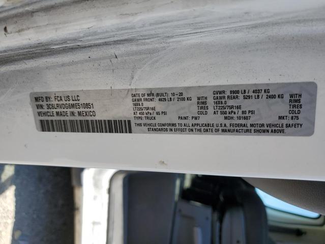 3C6LRVDG6ME510851 - 2021 RAM PROMASTER 2500 HIGH 白色 照片 13