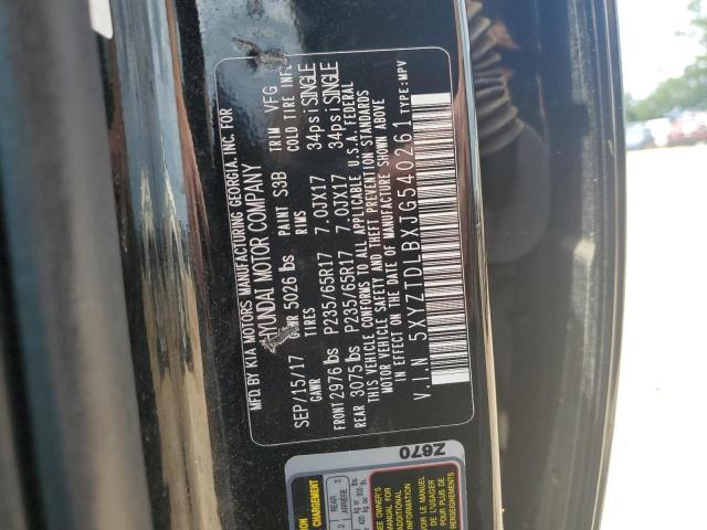 5XYZTDLBXJG540261 - 2018 HYUNDAI SANTA FE S BLACK photo 13