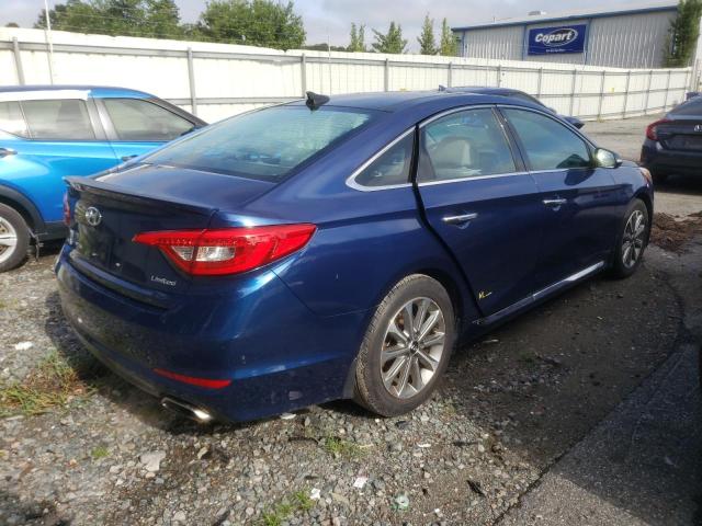 5NPE34AF8GH286992 - 2016 HYUNDAI SONATA SPORT BLUE photo 3