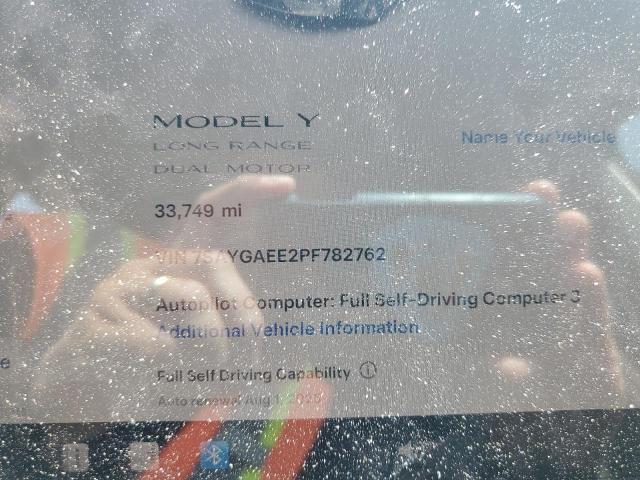 7SAYGAEE2PF782762 - 2023 TESLA MODEL Y Beyaz fotoğraf 9