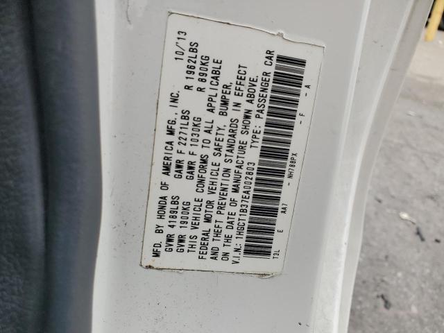 1HGCT1B72HA008063 - 2017 HONDA ACCORD EX WHITE photo 12