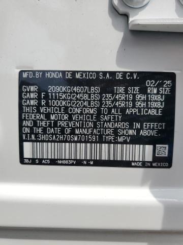 3HDSA2H70SM701591 - 2025 ACURA ADX A-SPEC ADVANCE WHITE photo 14