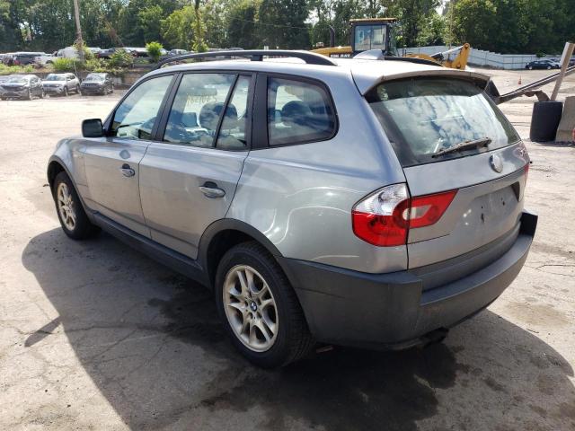 WBXPA73494WB22478 - 2004 BMW X3 2.5I SILVER photo 2