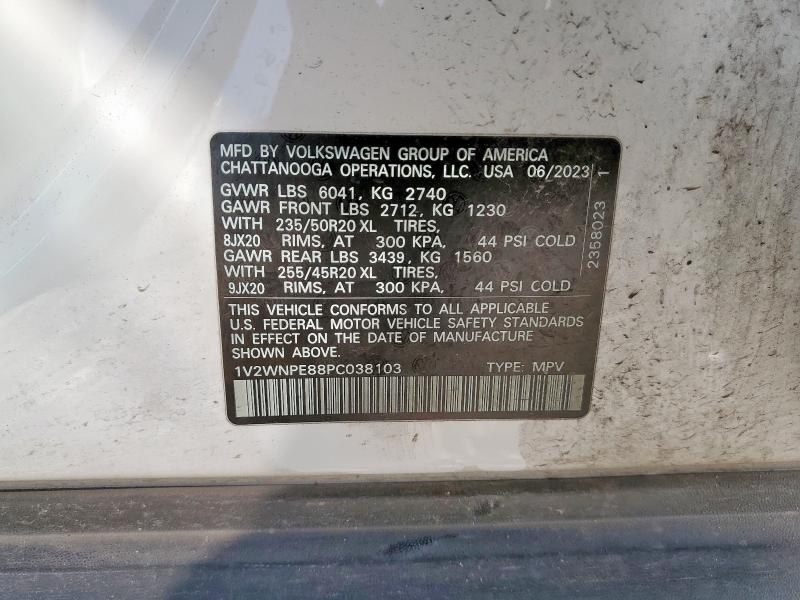 1V2WNPE88PC038103 - 2023 VOLKSWAGEN ID.4 PRO S WHITE photo 13