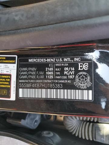 55SWF4KB7HU185383 - 2017 MERCEDES-BENZ C 300 4MATIC BLACK photo 13