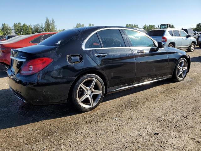 55SWF4KB7HU185383 - 2017 MERCEDES-BENZ C 300 4MATIC BLACK photo 3