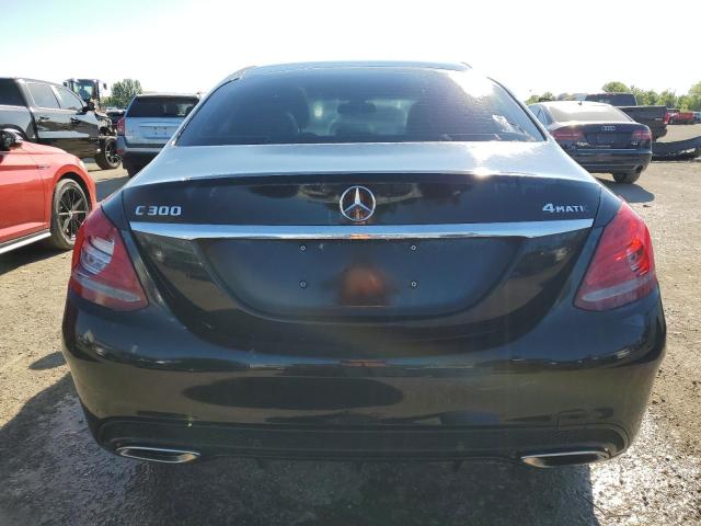 55SWF4KB7HU185383 - 2017 MERCEDES-BENZ C 300 4MATIC BLACK photo 6