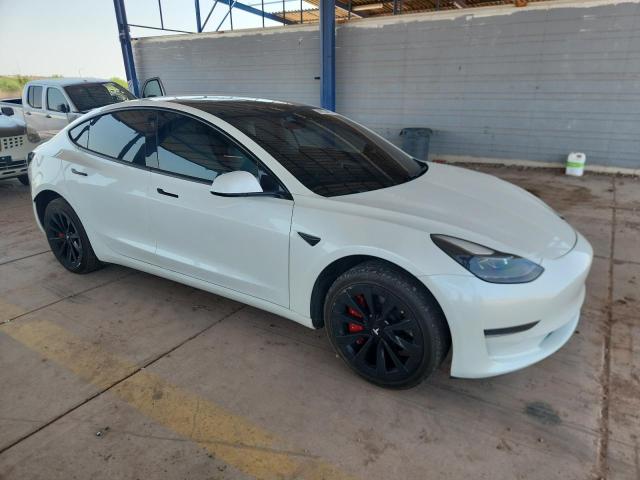 5YJ3E1EA5MF032360 - 2021 TESLA MODEL 3 白色 照片 4