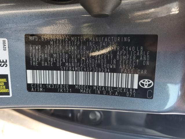 5YFB4MDE4SP309294 - 2025 TOYOTA COROLLA LE 蓝色 照片 13