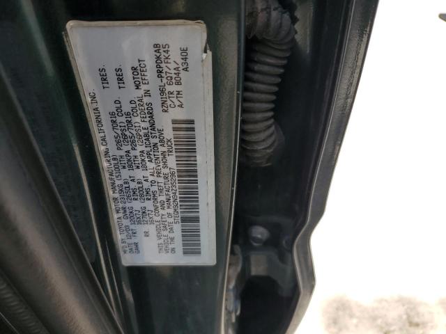5TEGM92N94Z352967 - 2004 TOYOTA TACOMA DOUBLE CAB PRERUNNER GREEN photo 12