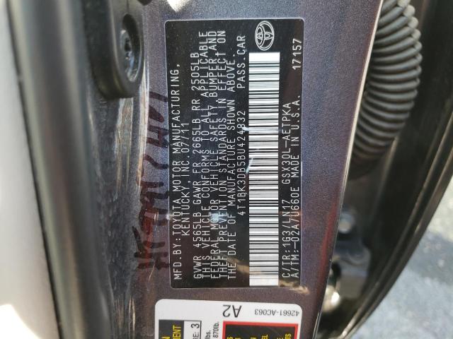 4T1BK3DB5BU424832 - 2011 TOYOTA AVALON BASE Grafit foto 13
