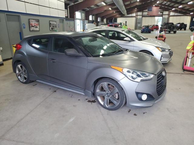 KMHTC6AE9DU135912 - 2013 HYUNDAI VELOSTER TURBO GRAY photo 4