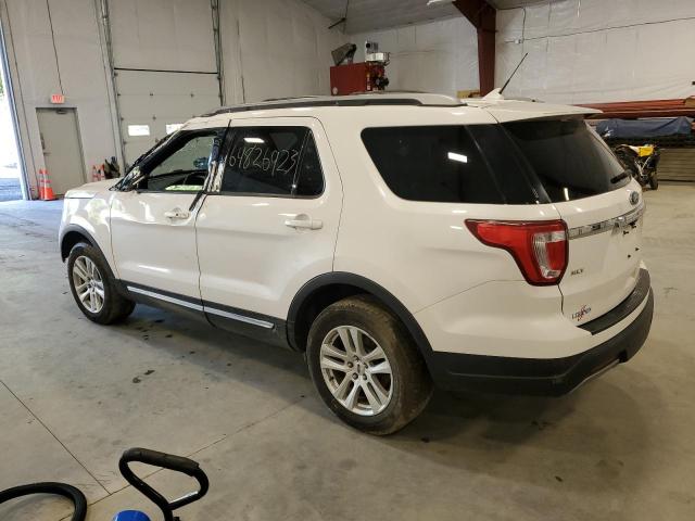 1FM5K8D82KGB18751 - 2019 FORD EXPLORER XLT WHITE photo 2