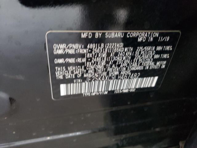 JF2SKAXC9LH467482 - 2020 SUBARU FORESTER TOURING 黑色 照片 13